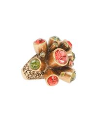 Oscar de la Renta | Yellow Clustered Crystal Ring | Lyst