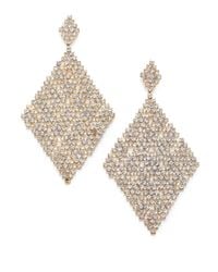 ABS By Allen Schwartz | Metallic Faceted Mesh Drop Earrings | Lyst