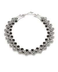 ABS By Allen Schwartz | Metallic Faceted Triple-row Necklace | Lyst