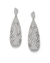 Adriana Orsini | Metallic PavÉ Crystal Shell Large Teardrop Earrings | Lyst