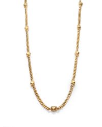 Michael Kors | Metallic Pyramid Stud Station Necklace | Lyst