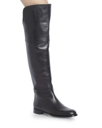 Ralph Lauren Collection | Black Serisa Leather Overtheknee Boots | Lyst