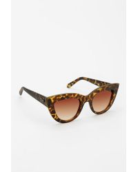 Quay | Brown Kittie Cat-eye Sunglasses | Lyst