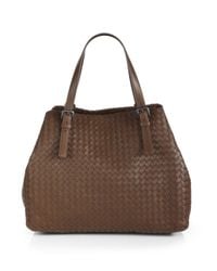 Bottega Veneta | Brown Intrecciato Nappa Large Tote | Lyst