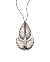 Alexis Bittar | Gray Paisley Zebraprinted Lucite Pendant Necklace | Lyst