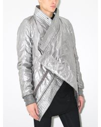 DRKSHDW by Rick Owens - Metallic Exploder Jacket Silver for Men - Lyst