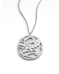 Jennifer Zeuner | Metallic Diamond Good Luck Circle Pendant Necklace | Lyst