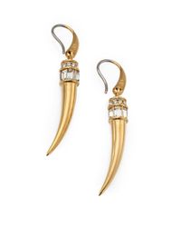 Michael Kors | Metallic Horn Drop Earrings | Lyst