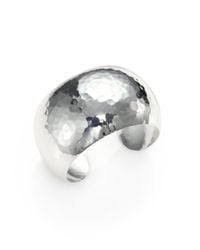Nest | Metallic Wide Hammered Cuff Bracelet | Lyst