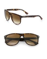 Ray-Ban | Brown Flat Top Boyfriend Wayfarer Square Sunglasses | Lyst
