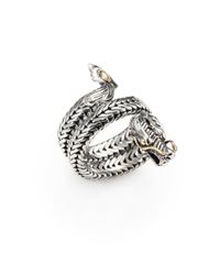 John Hardy | Metallic Sterling Silver 18k Gold Wrapped Dragon Ring | Lyst