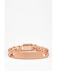 French Connection | Metallic Chunky Id Bracelet | Lyst