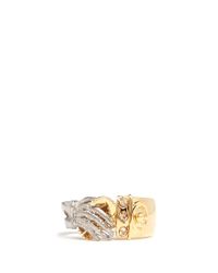 Alexander McQueen | Metallic 'nice To Meet You' Ring | Lyst