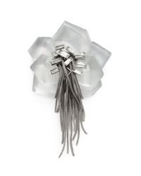 Alexis Bittar | Metallic Lucite Crystal Large Camelia Flower Pin | Lyst