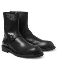 ann demeulemeester biker boots