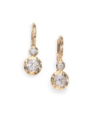 Phillips House | Metallic Diamond 14k Gold Double Drop Earrings | Lyst