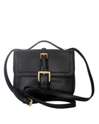 Lyst - Isaac Mizrahi New York Lucille Leather Crossbody Bag in Black