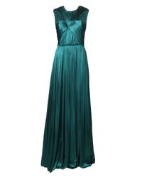 Lyst - Lanvin Twisted Front Gown in Green