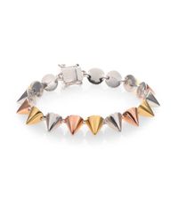 Eddie Borgo | Metallic Tri-tone Small Cone Bracelet | Lyst