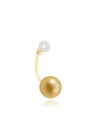 Delfina Delettrez | Metallic Double Pearl Earring | Lyst