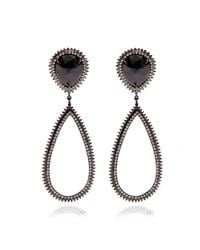 Eva Fehren | 18k Blackened White Gold and Diamond Drop Earrings | Lyst