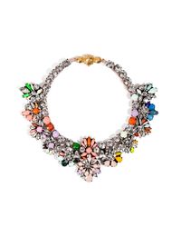 Shourouk - Red Daisy Crystal Necklace - Lyst