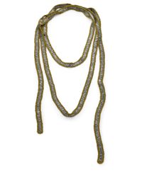 Eileen Fisher | Metallic Sequined Macrame Necklace | Lyst