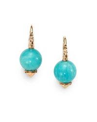Phillips House | Blue Amazonite 14k Gold Drop Earrings | Lyst