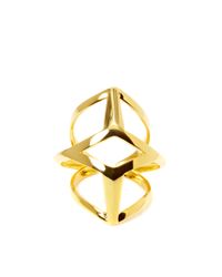 Eddie Borgo | Metallic Geometric Goldplated Edie Ring | Lyst