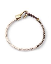 Lulu Frost - Gray George Frost Cobra Leather Bracelet Saltpepper with Brass for Men - Lyst