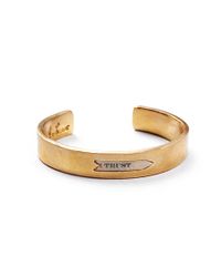 Lulu Frost - Metallic George Frost Trust Cuff Brass for Men - Lyst