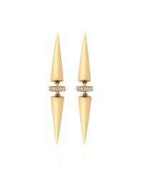 Monique Péan | Metallic Double Cone and White Diamond Stud Earrings | Lyst