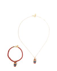 Gag & Lou | Red Matrioshka Duo Bracelet Necklace | Lyst