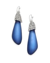 Alexis Bittar | Blue Winter Deco Lucite Swarovski Crystal Drop Earrings | Lyst