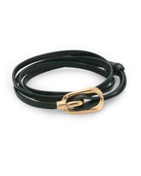 Miansai | Green Gamle Buckle Leather Bracelet for Men | Lyst