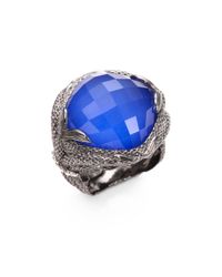 Stephen Webster | Blue Agate Quartz Crystal Sterling Silver Ring | Lyst