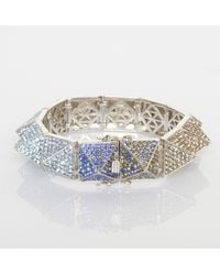 Eddie Borgo | Blue Pave Large Pyramid Bracelet | Lyst