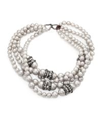 Alexis Bittar | White Shell Pearl Multistrand Necklace for Men | Lyst
