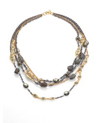 Alexis Bittar | Metallic Multistrand Labradorite Pyrite Crystal Necklace | Lyst