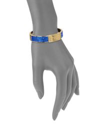 Michael Kors | Blue Signature Pave Bangle Bracelet | Lyst
