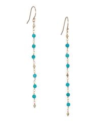 Mizuki | Blue Turquoise and 14k Yellow Gold Dangle Earrings | Lyst