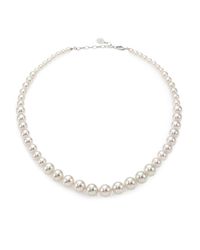 Majorica | White 12mm Black Tahitian Pearl & Sterling Silver Necklace/18 | Lyst