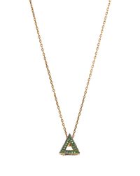 Noor Fares | Metallic Hollow Pyramid Pendant in 18k Gold and Set with Various Stones | Lyst