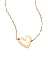 Jennifer Zeuner | Metallic Open Heart Necklace | Lyst