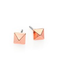 Marc By Marc Jacobs | Red Pyramid Stud Earrings | Lyst