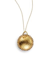 Bavna | Metallic Champagne Diamond 18k Gold Sunburst Pendant Necklace | Lyst