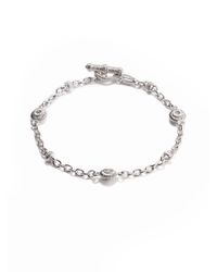 Judith Ripka | Metallic White Sapphire Sterling Silver Link Bracelet | Lyst
