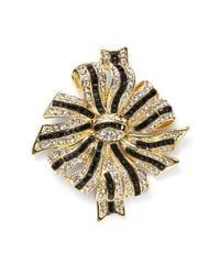 Kenneth Jay Lane | Metallic Bow Pin | Lyst