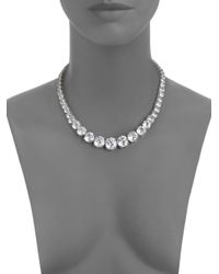 CZ by Kenneth Jay Lane | Multicolor Brilliantcut Riviere Necklace | Lyst