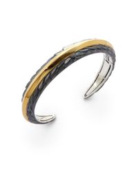 Elizabeth and James | Metallic Twotone Feather Cuff Bracelet | Lyst